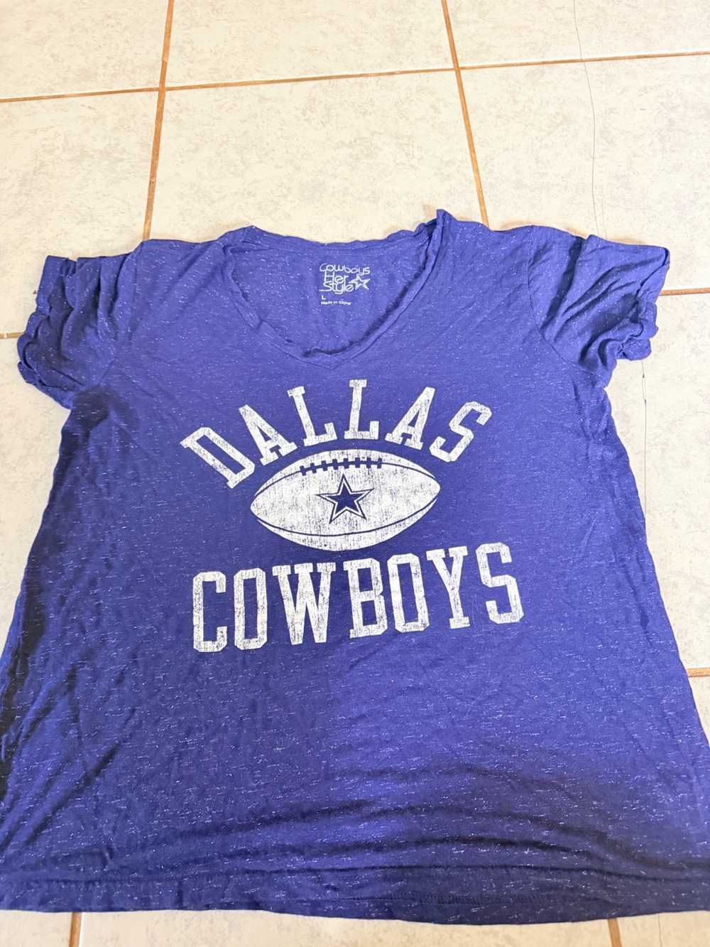 Dallas Cowboys Women's Short Sleeve Tee - Blue